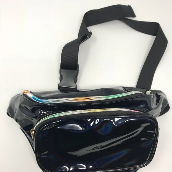 Fanny Pack Polyurethane Mini Bag w Rainbow Shine - Picture 8 of 8